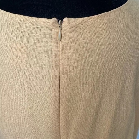 Vintage ISC Dress And Jacket Set Linen Blend L Orange Maxi Sleeveless Lagenlook - Picture 11 of 13